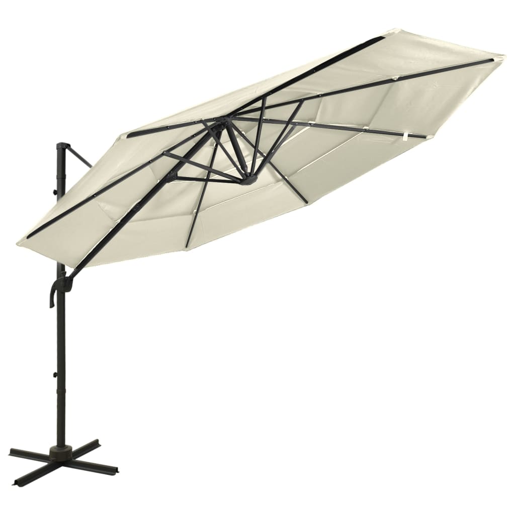 Sonnenschirm Mit Aluminium-Mast 4-Lagig N 3X3 M