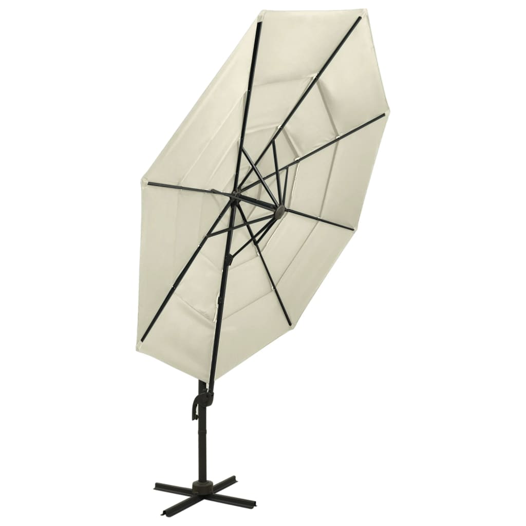 Sonnenschirm Mit Aluminium-Mast 4-Lagig N 3X3 M