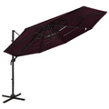 Sonnenschirm Mit Aluminium-Mast 4-Lagig N 3X3 M