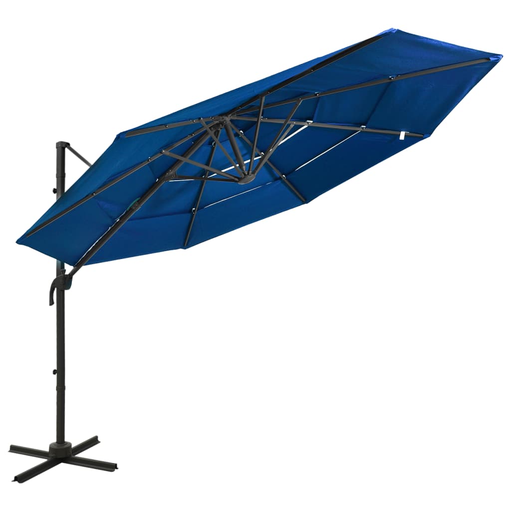 Sonnenschirm Mit Aluminium-Mast 4-Lagig N 3X3 M