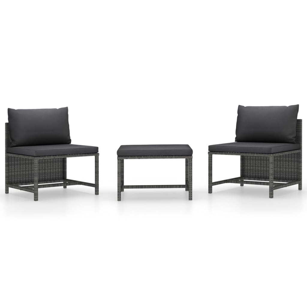 4-Tlg. Garten-Lounge-Set Mit Kissen Poly Rattan