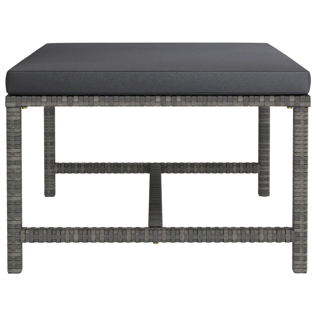 4-Tlg. Garten-Lounge-Set Mit Kissen Poly Rattan