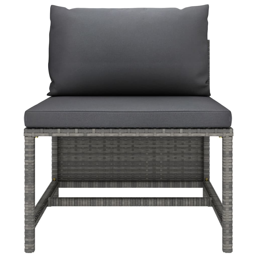 4-Tlg. Garten-Lounge-Set Mit Kissen Poly Rattan