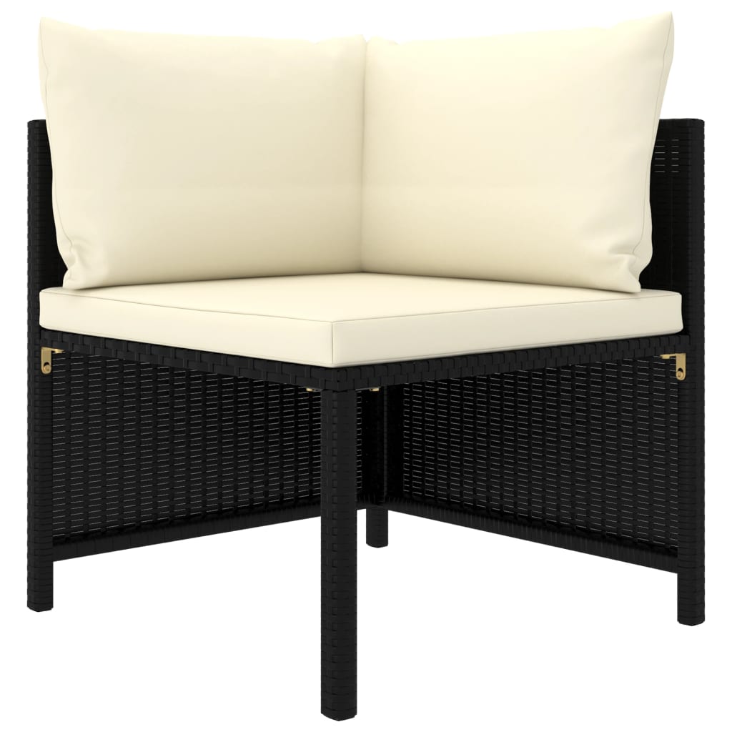 4-Tlg. Garten-Lounge-Set Mit Kissen Poly Rattan