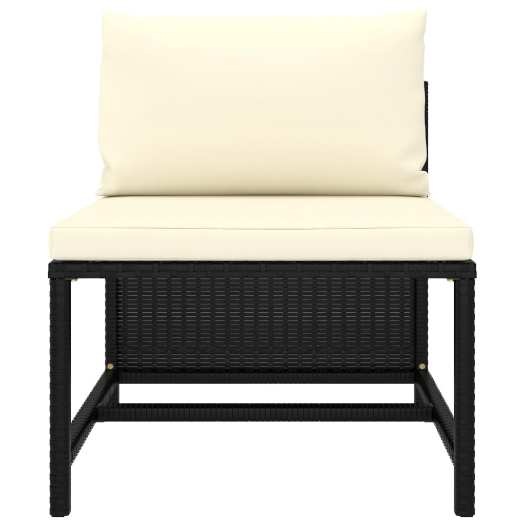 4-Tlg. Garten-Lounge-Set Mit Kissen Poly Rattan