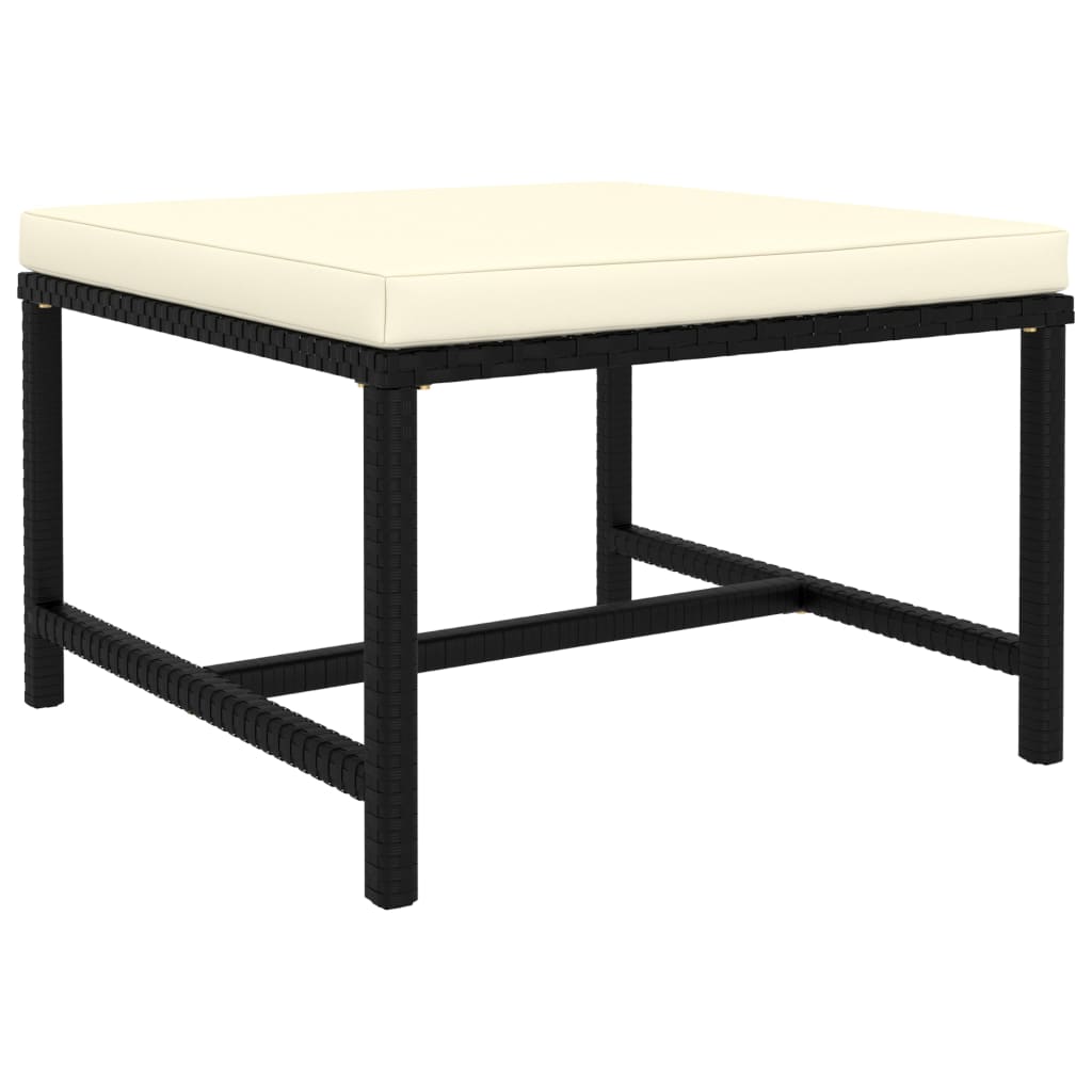 4-Tlg. Garten-Lounge-Set Mit Kissen Poly Rattan