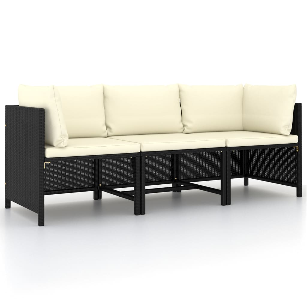 4-Tlg. Garten-Lounge-Set Mit Kissen Poly Rattan