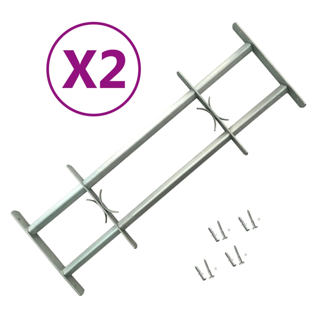 Fenstergitter Verstellbar Für Fenster 2 Stk. 700-1050 Mm