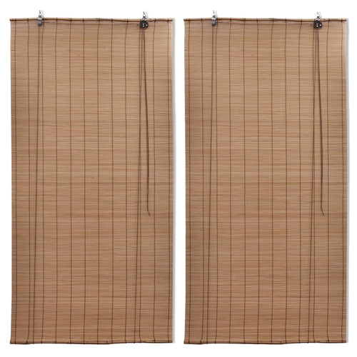 Bambusrollos 2 Stk. 80X160 Cm Braun