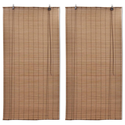 Bambusrollos 2 Stk. 120X220 Cm Braun