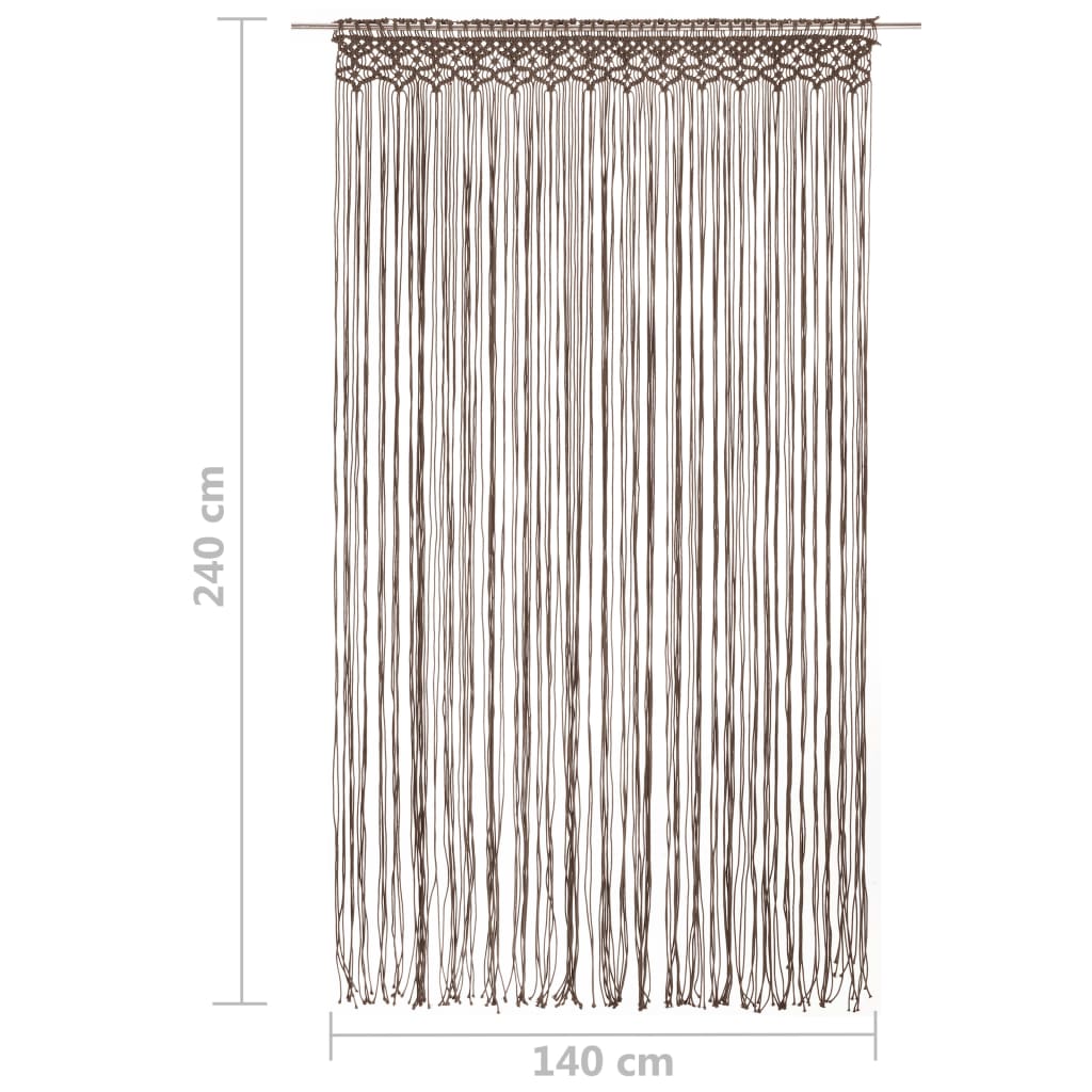 Makramee Vorhang 140X240 Cm Baumwolle
