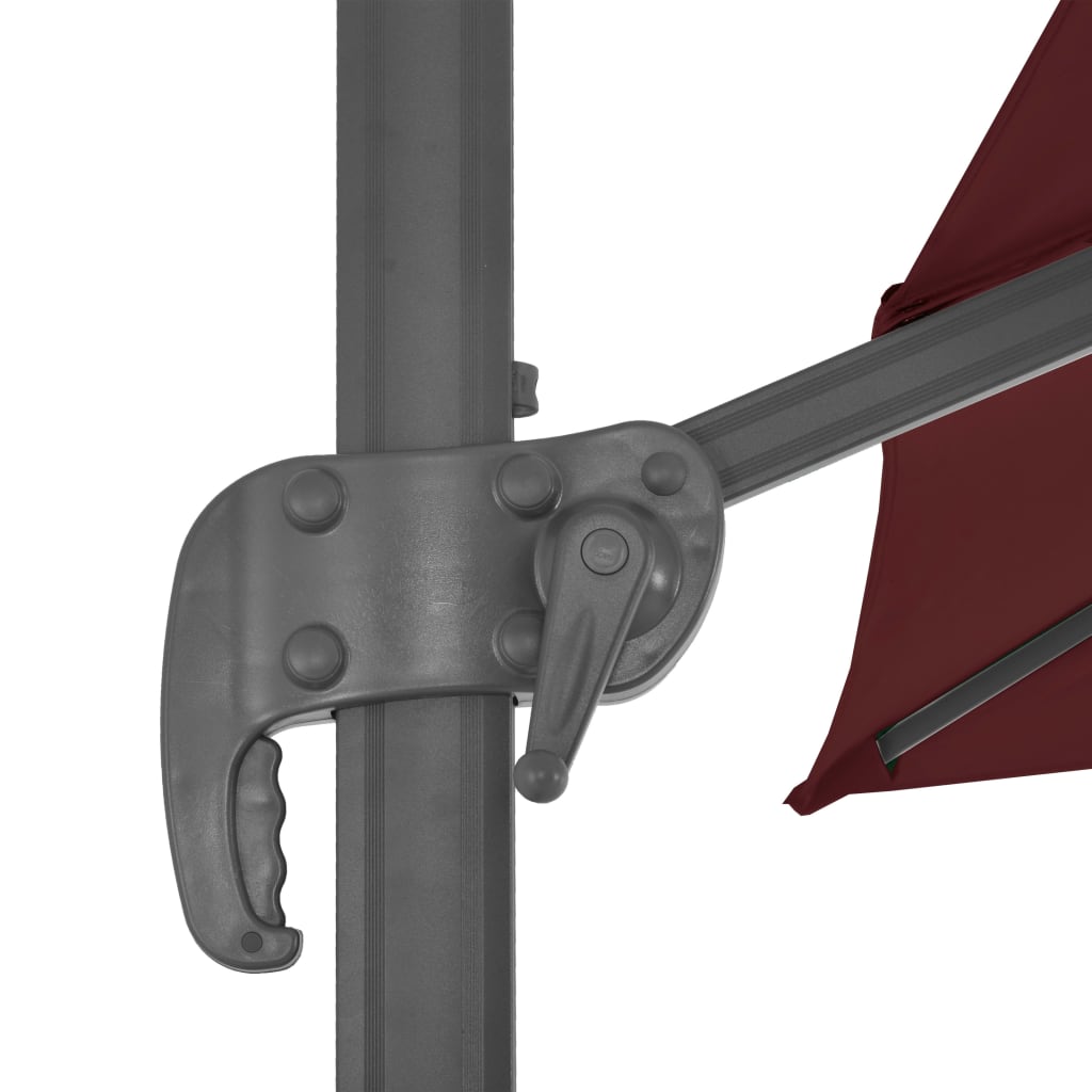 Ampelschirm Mit Aluminium-Mast Bordeauxrot
