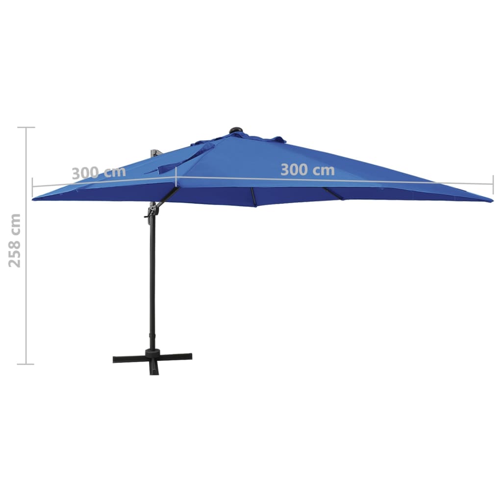 Ampelschirm Mit Led-Beleuchtung 300 Cm