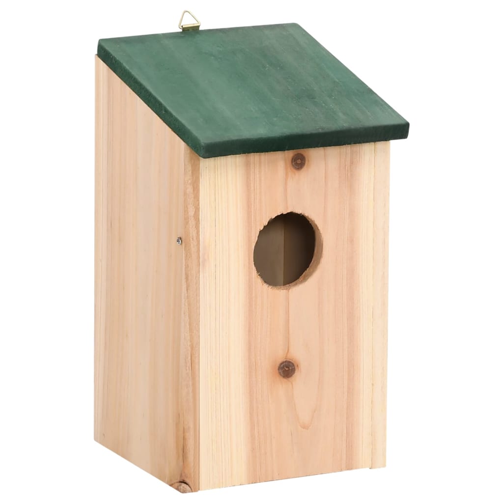 Vogelhäuser 10 Stk. Tanne Massivholz 12X12X22 Cm