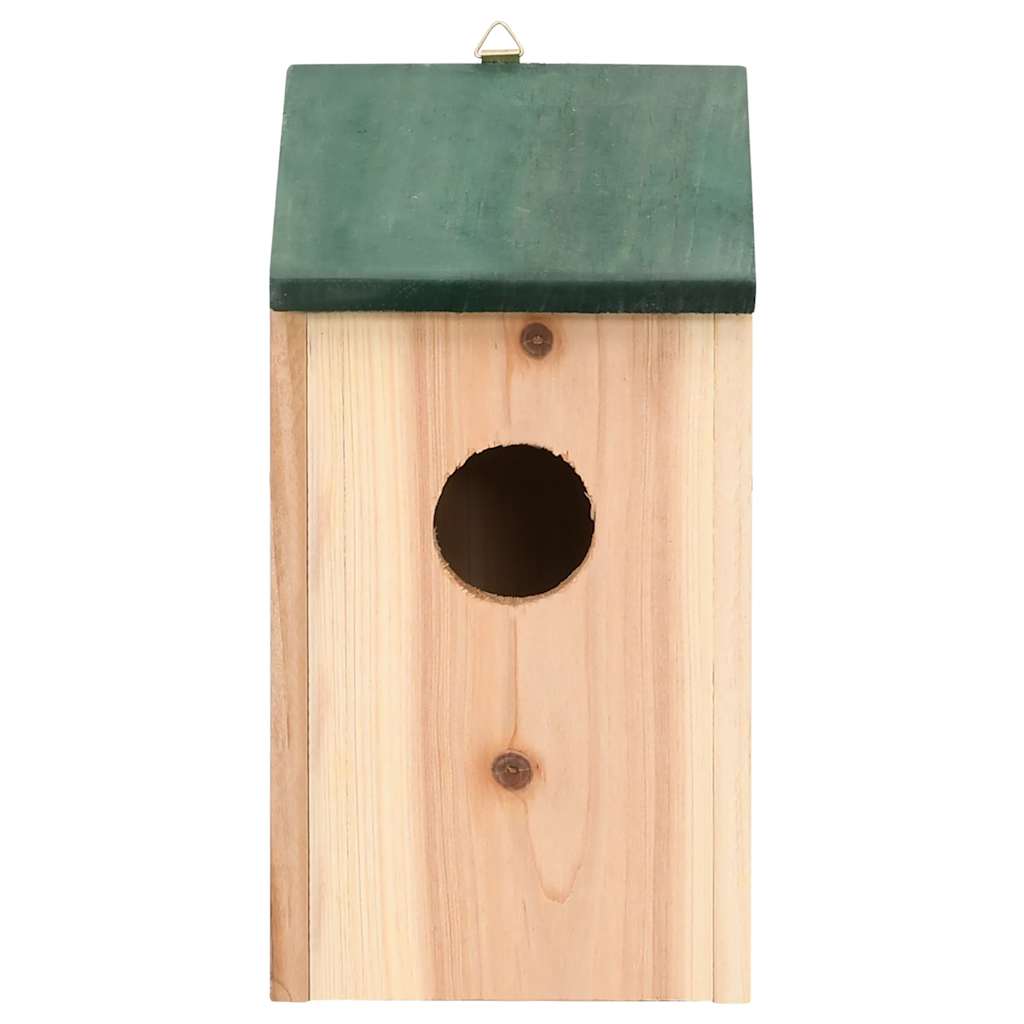 Vogelhäuser 10 Stk. Tanne Massivholz 12X12X22 Cm