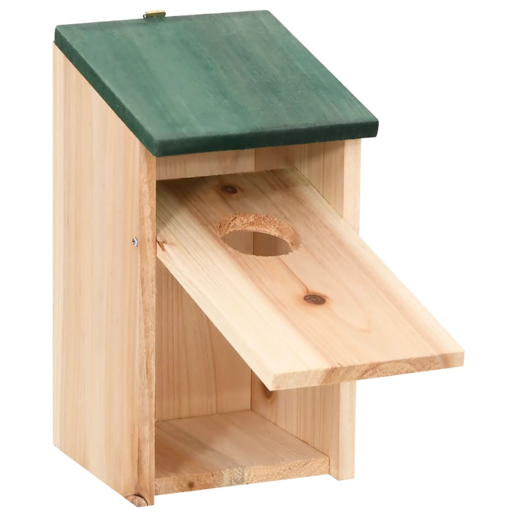 Vogelhäuser 10 Stk. Tanne Massivholz 12X12X22 Cm