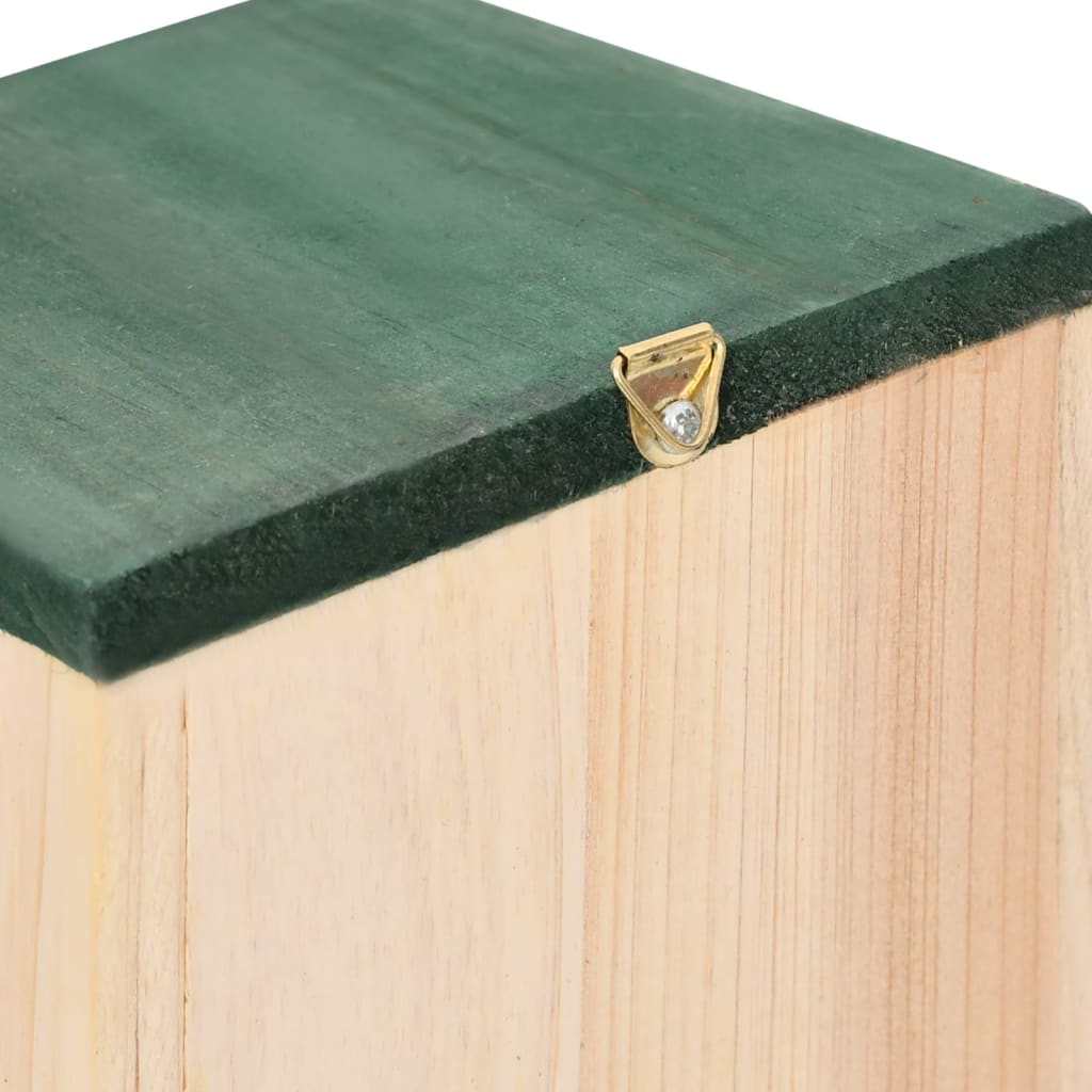 Vogelhäuser 10 Stk. Tanne Massivholz 12X12X22 Cm
