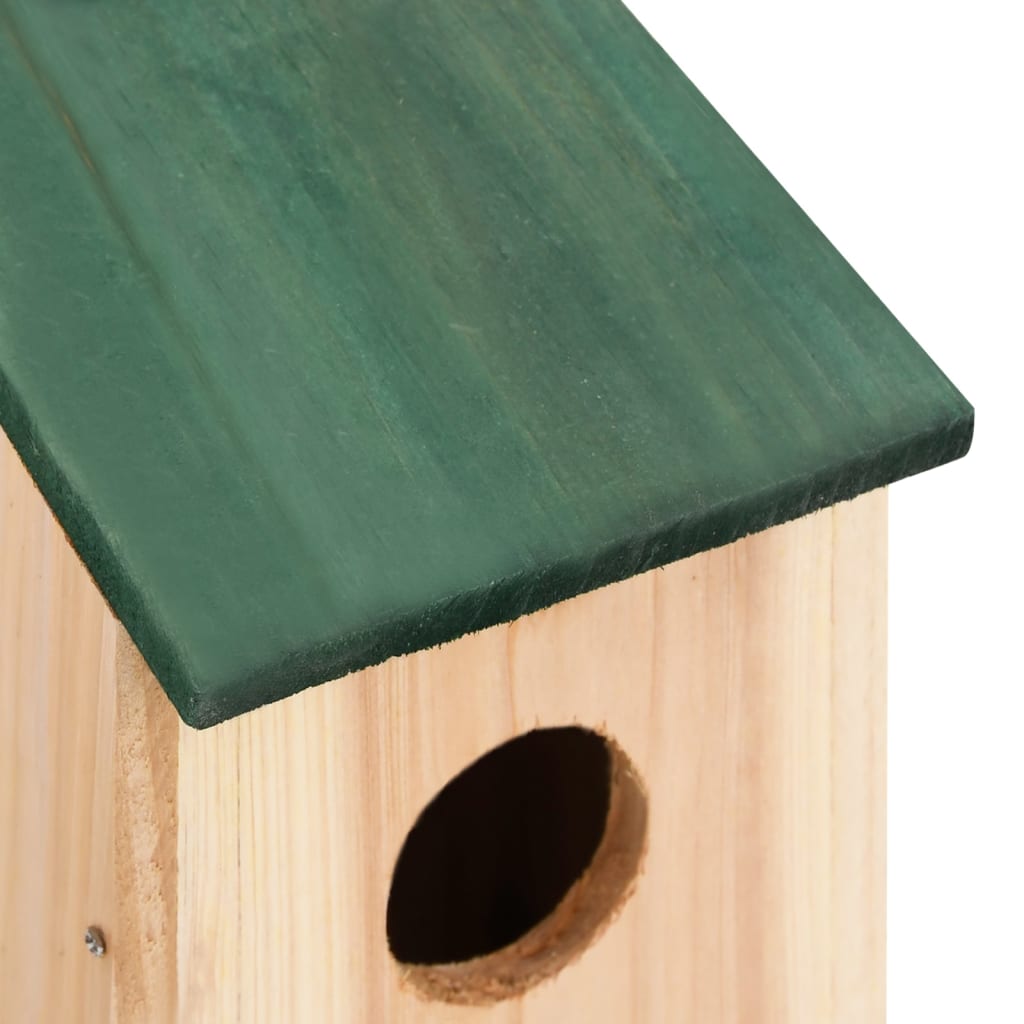 Vogelhäuser 10 Stk. Tanne Massivholz 12X12X22 Cm