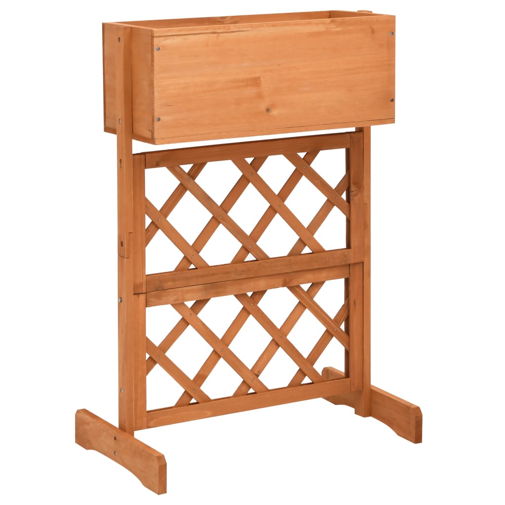 Garten-Spalier Mit Blumenkasten 45X30X74 Cm Tannenholz