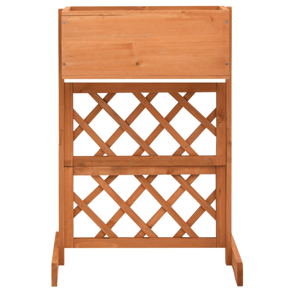 Garten-Spalier Mit Blumenkasten 45X30X74 Cm Tannenholz