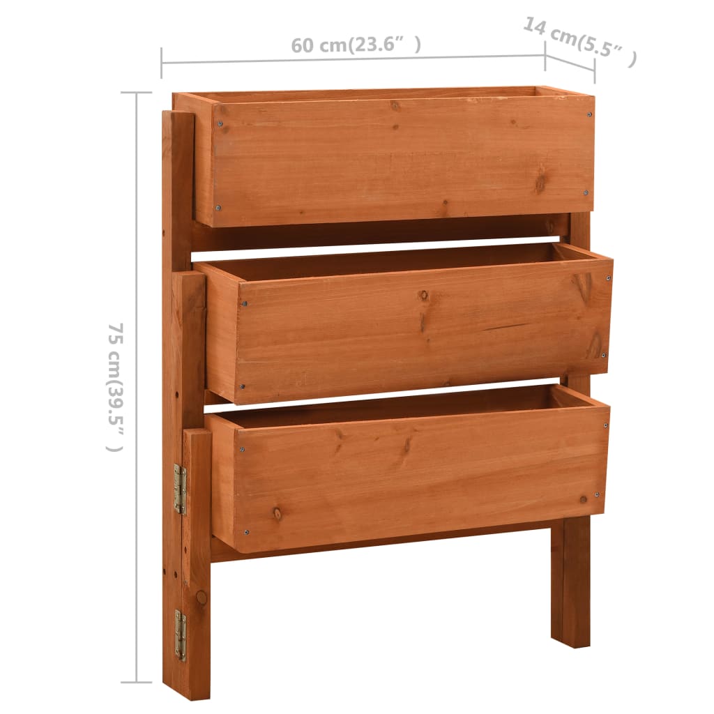 Pflanzkübel Klappbar 60X14X75 Cm Massivholz Tanne