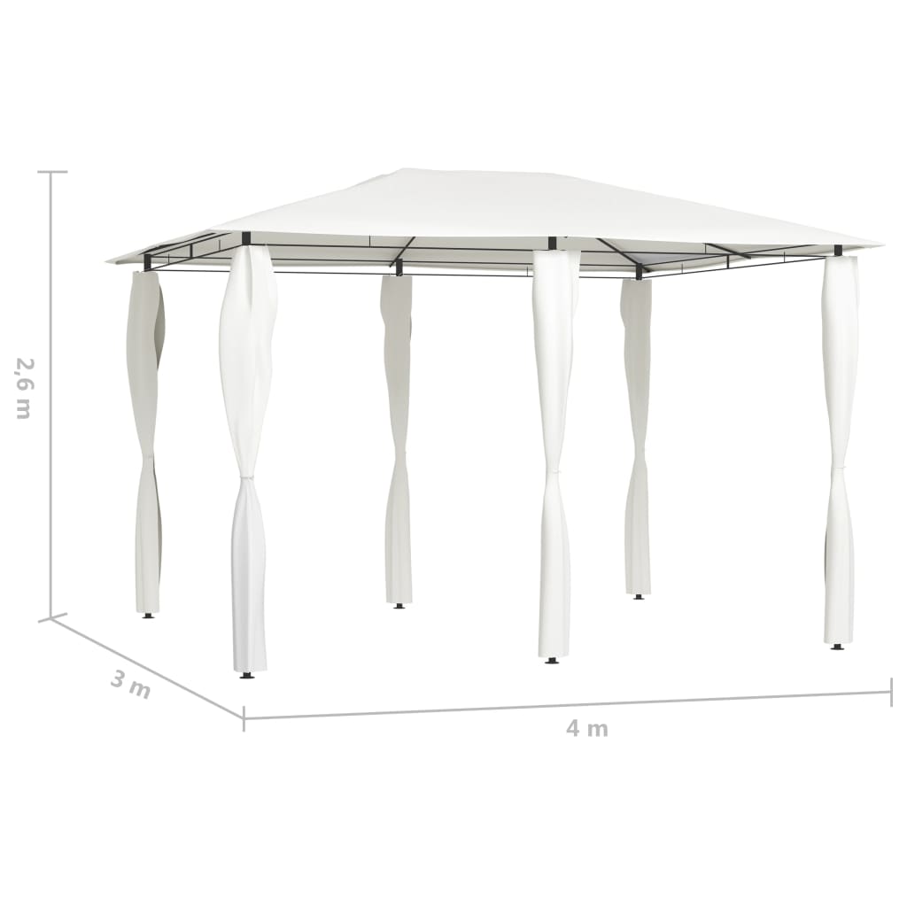 Pavillon 3X4X2,6 M 160 G/M² Creme