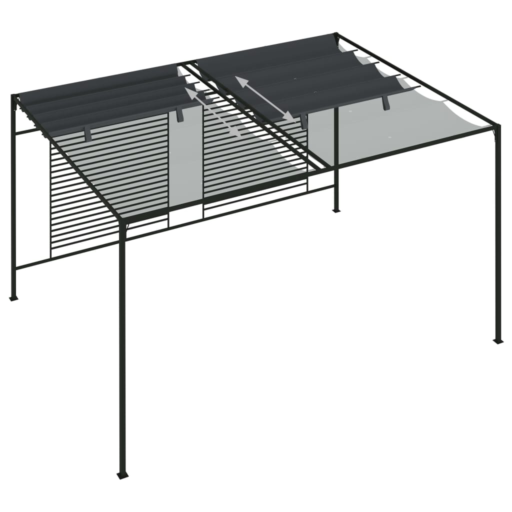 Pavillon Mit Ausziehbarem Dach 4X3X2,3 M 180 G/M²