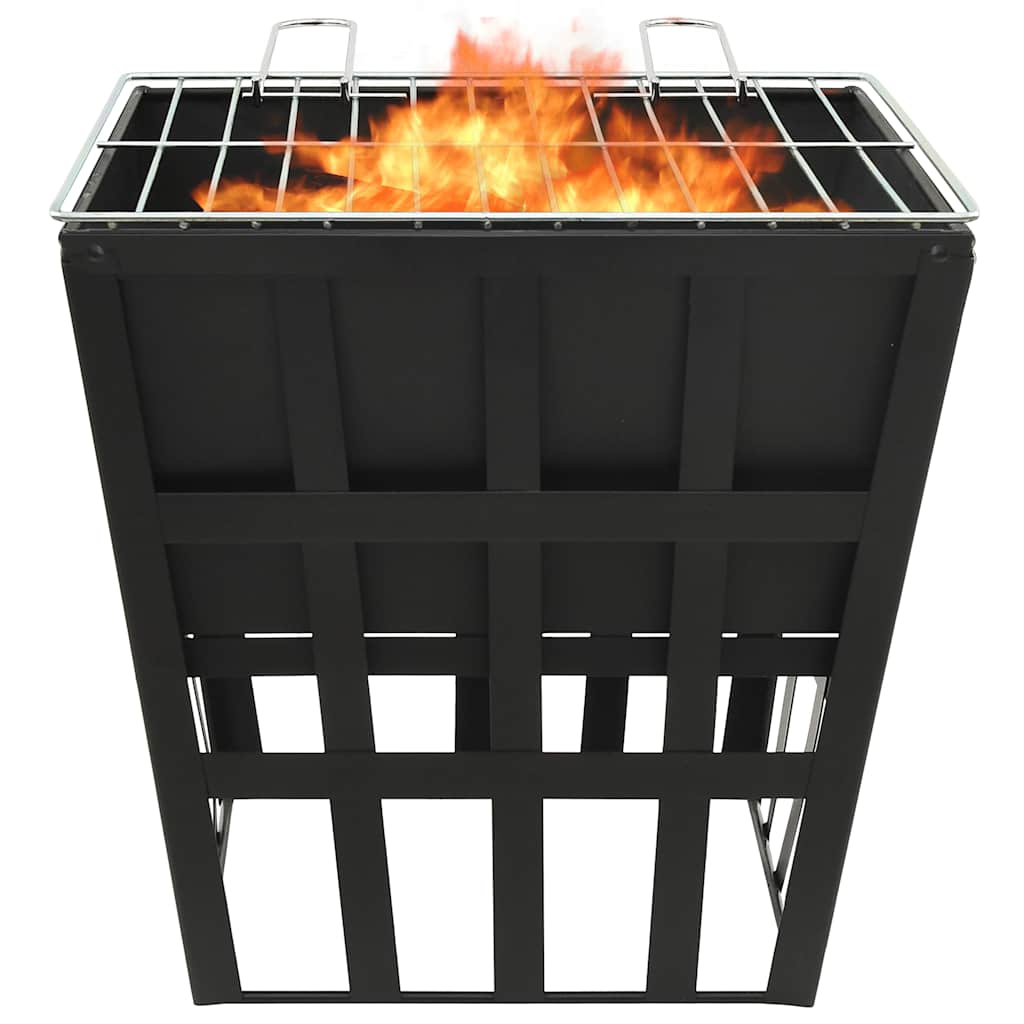 2-In-1 Feuerstelle Und Grill 34X34X48 Cm Stahl