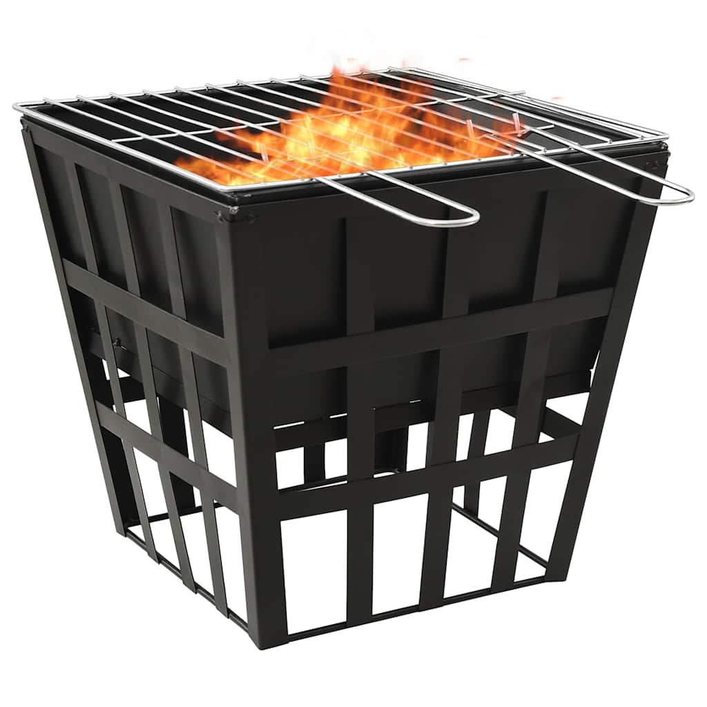 2-In-1 Feuerstelle Und Grill 34X34X48 Cm Stahl