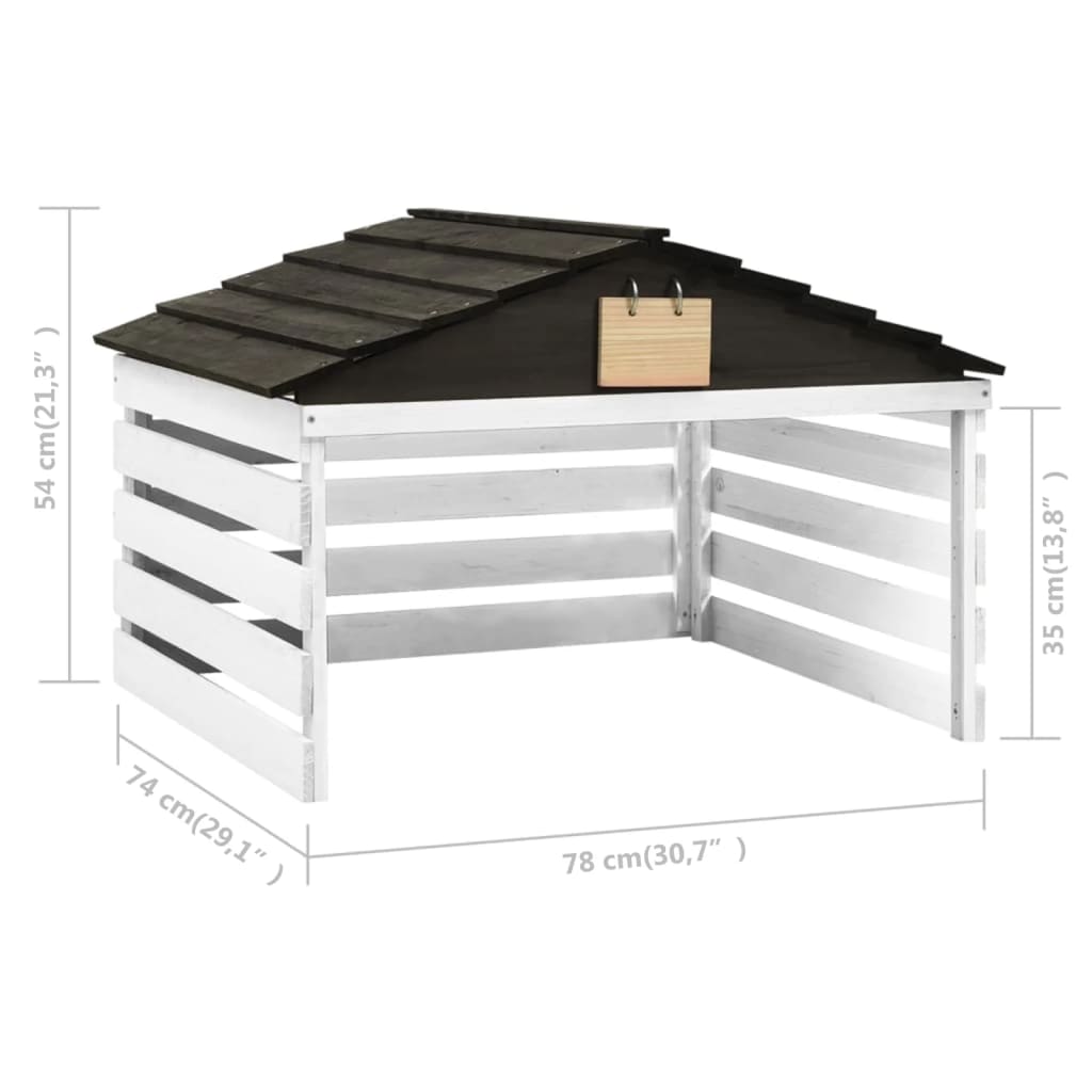 Mähroboter-Garage 78X74X54 Cm Tannenholz