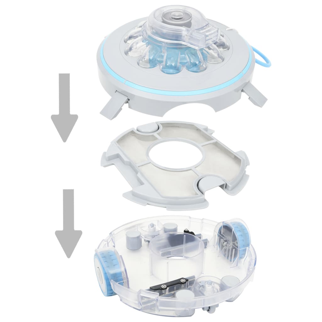 Poolroboter Poolreiniger Kabellos 27 W Grau Und Orange