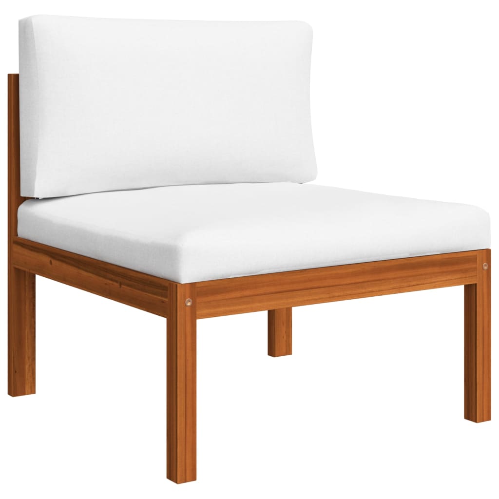 3-Tlg. Garten-Lounge-Set Mit Kissen Holz Akazie & Seil