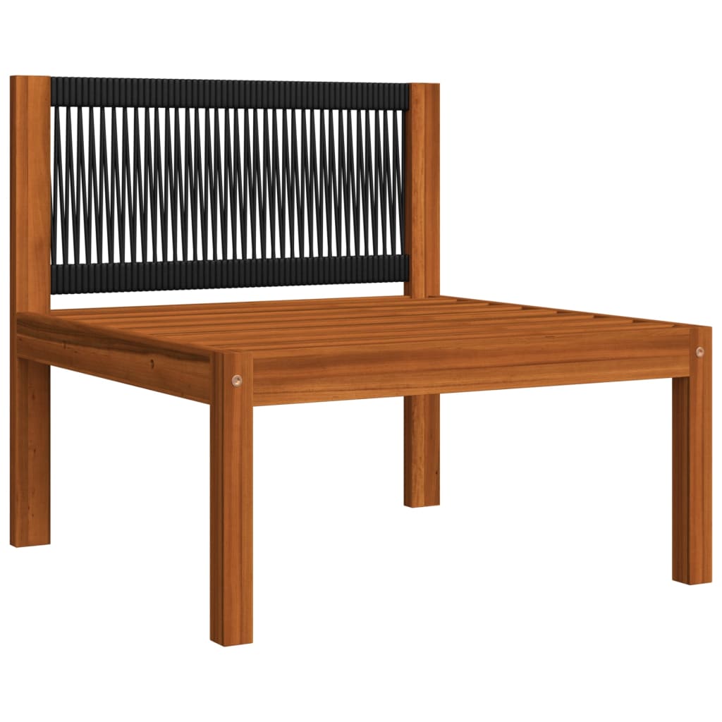 3-Tlg. Garten-Lounge-Set Mit Kissen Holz Akazie & Seil