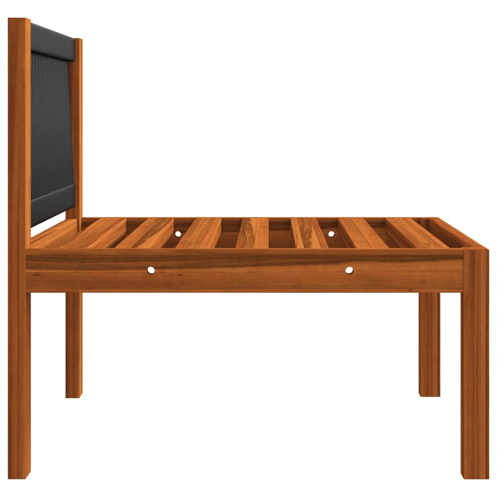 3-Tlg. Garten-Lounge-Set Mit Kissen Holz Akazie & Seil