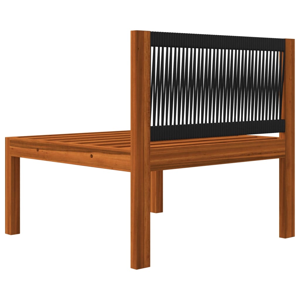 3-Tlg. Garten-Lounge-Set Mit Kissen Holz Akazie & Seil