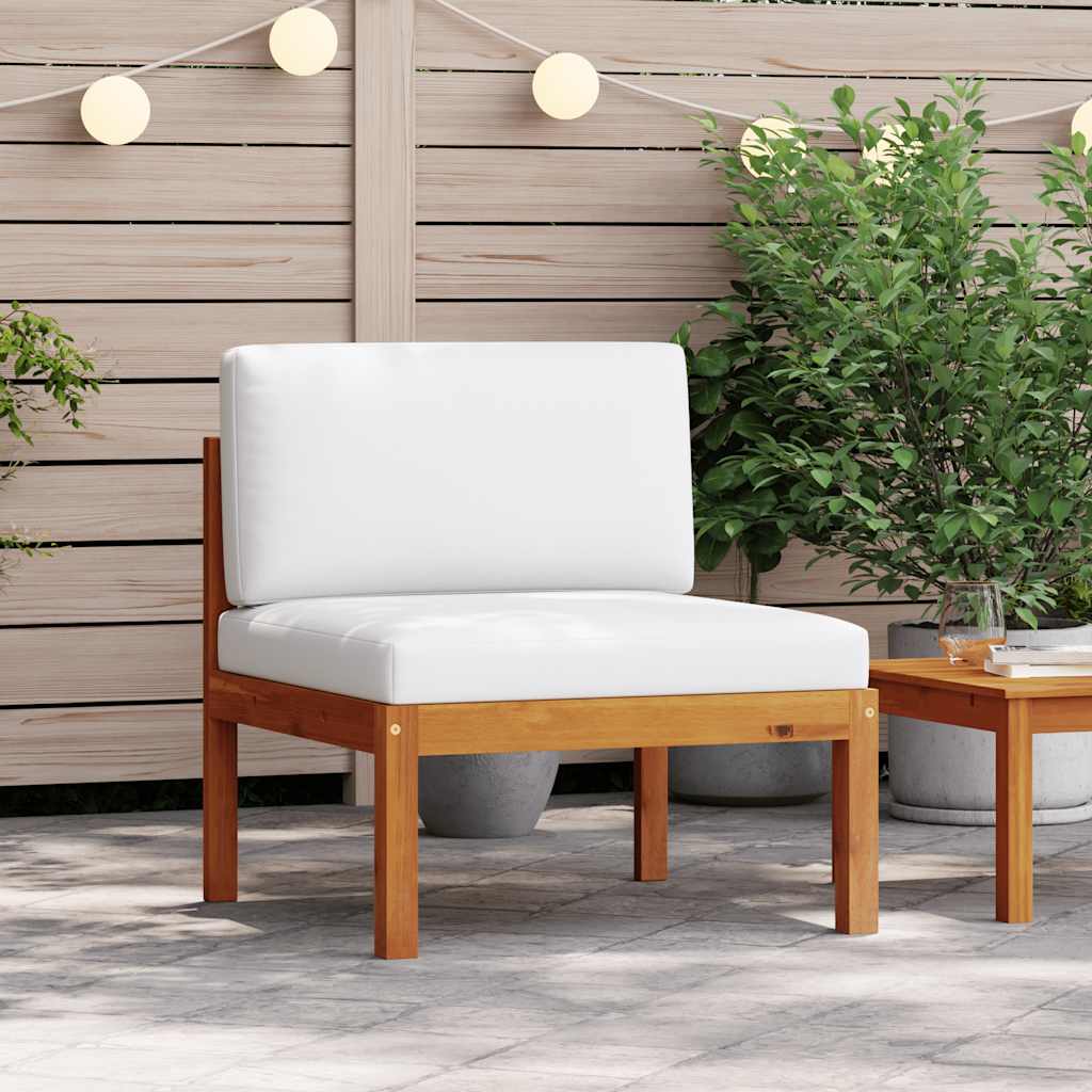 3-Tlg. Garten-Lounge-Set Mit Kissen Holz Akazie & Seil