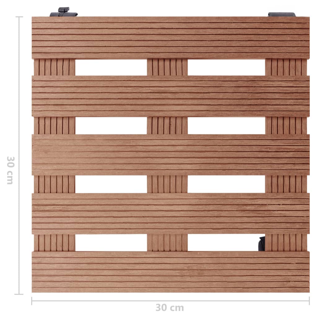 Pflanzenroller 2 Stk. 30X30X7,5 Cm Wpc
