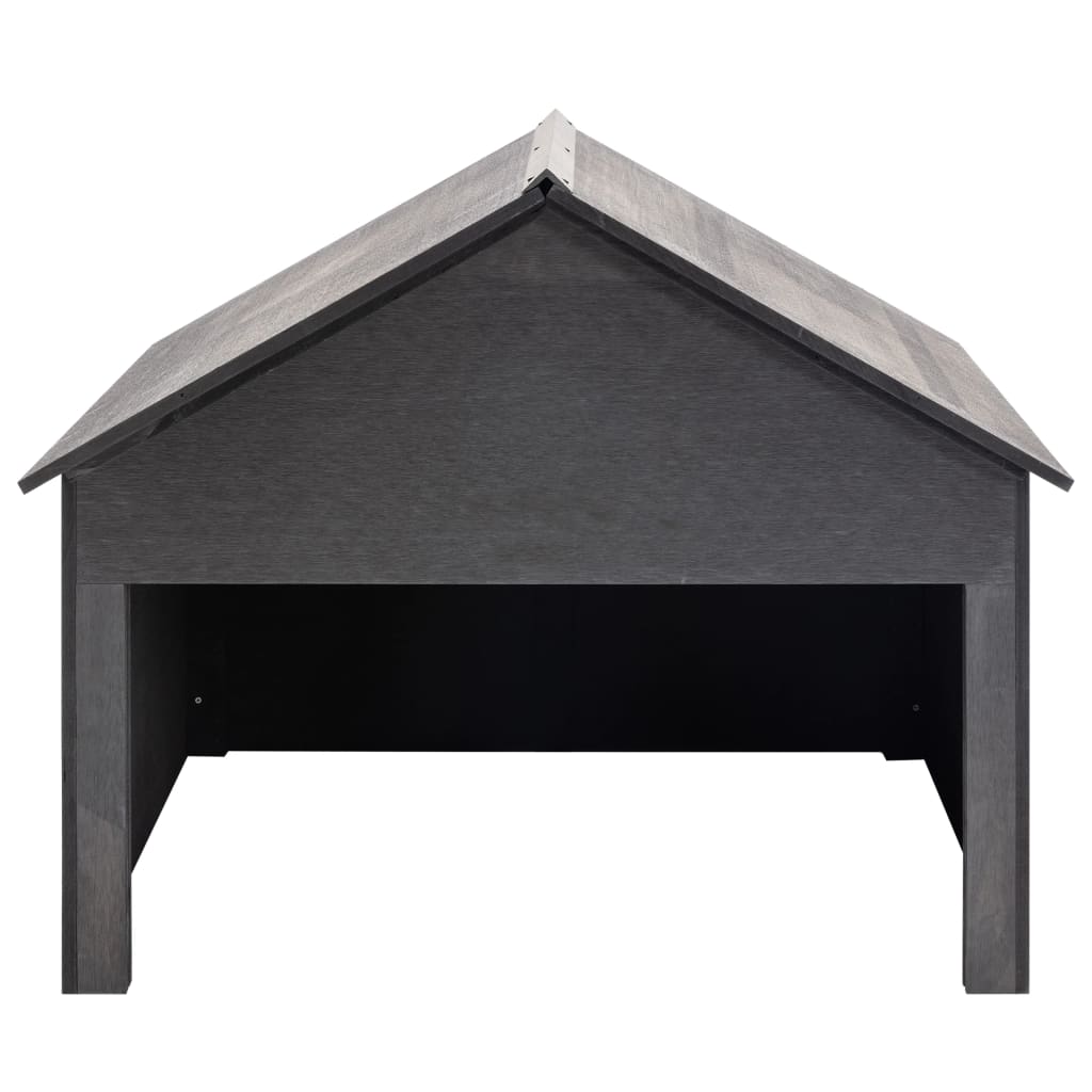 Rasenmäher Garage Grau 80X80X70 Cm Wpc