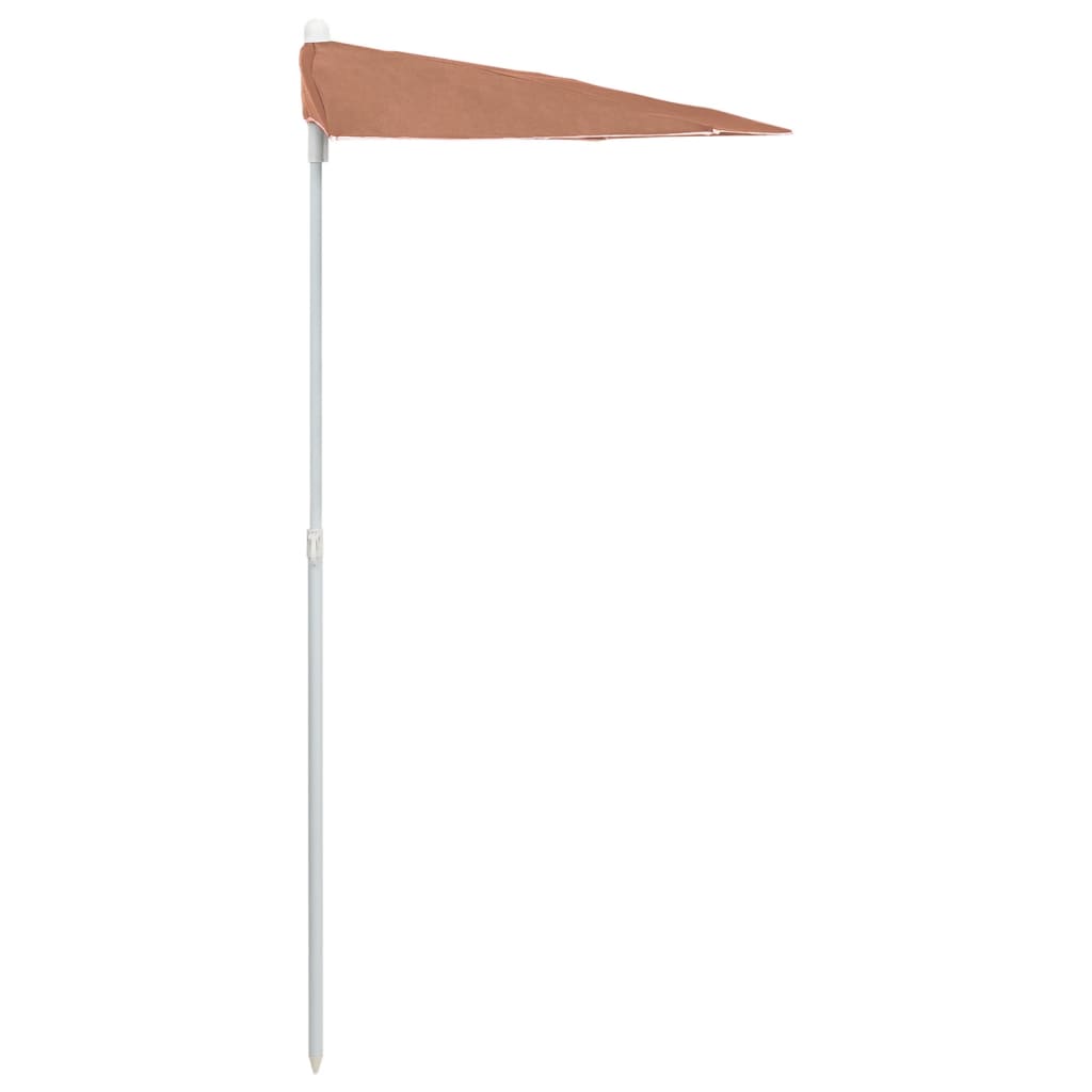 Halb-Sonnenschirm Mit Mast 180X90 Cm Rot