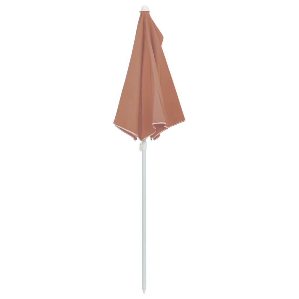 Halb-Sonnenschirm Mit Mast 180X90 Cm Rot