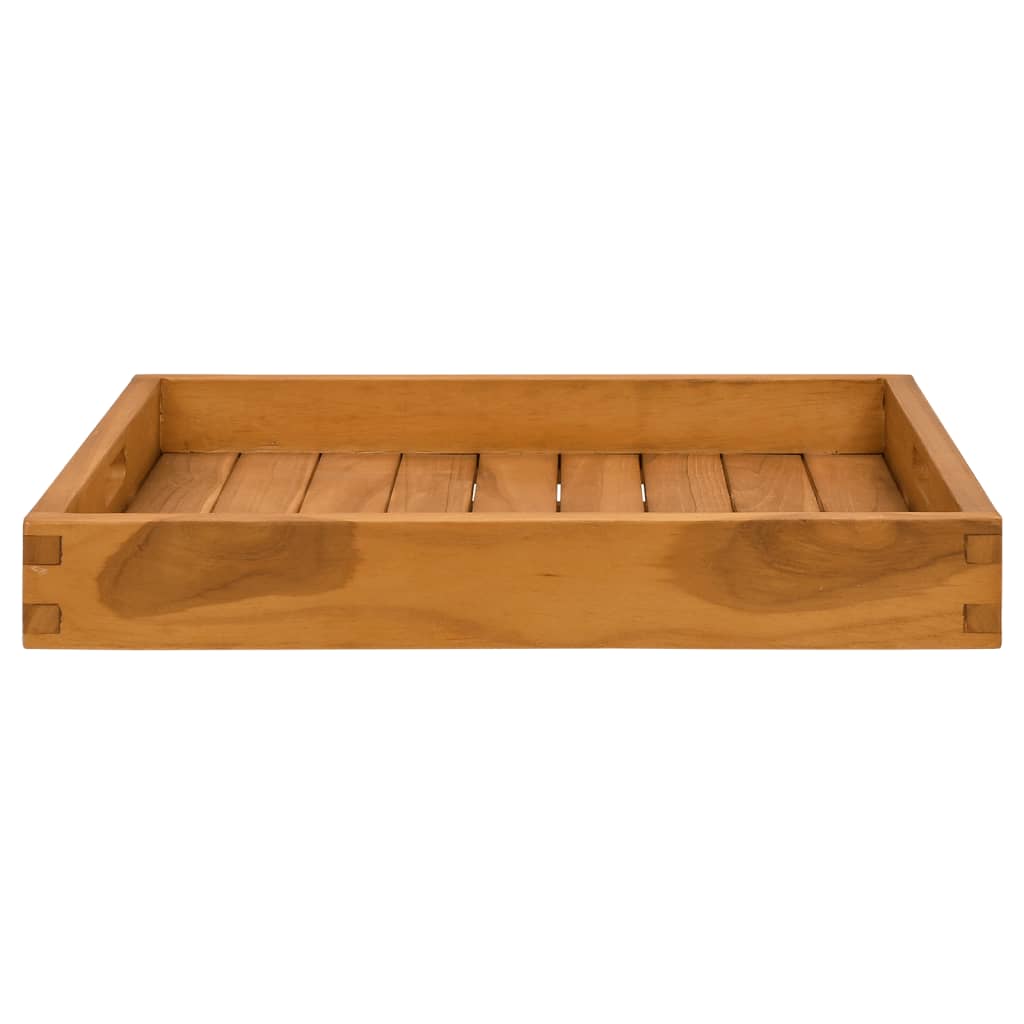 Serviertablett Massivholz Teak