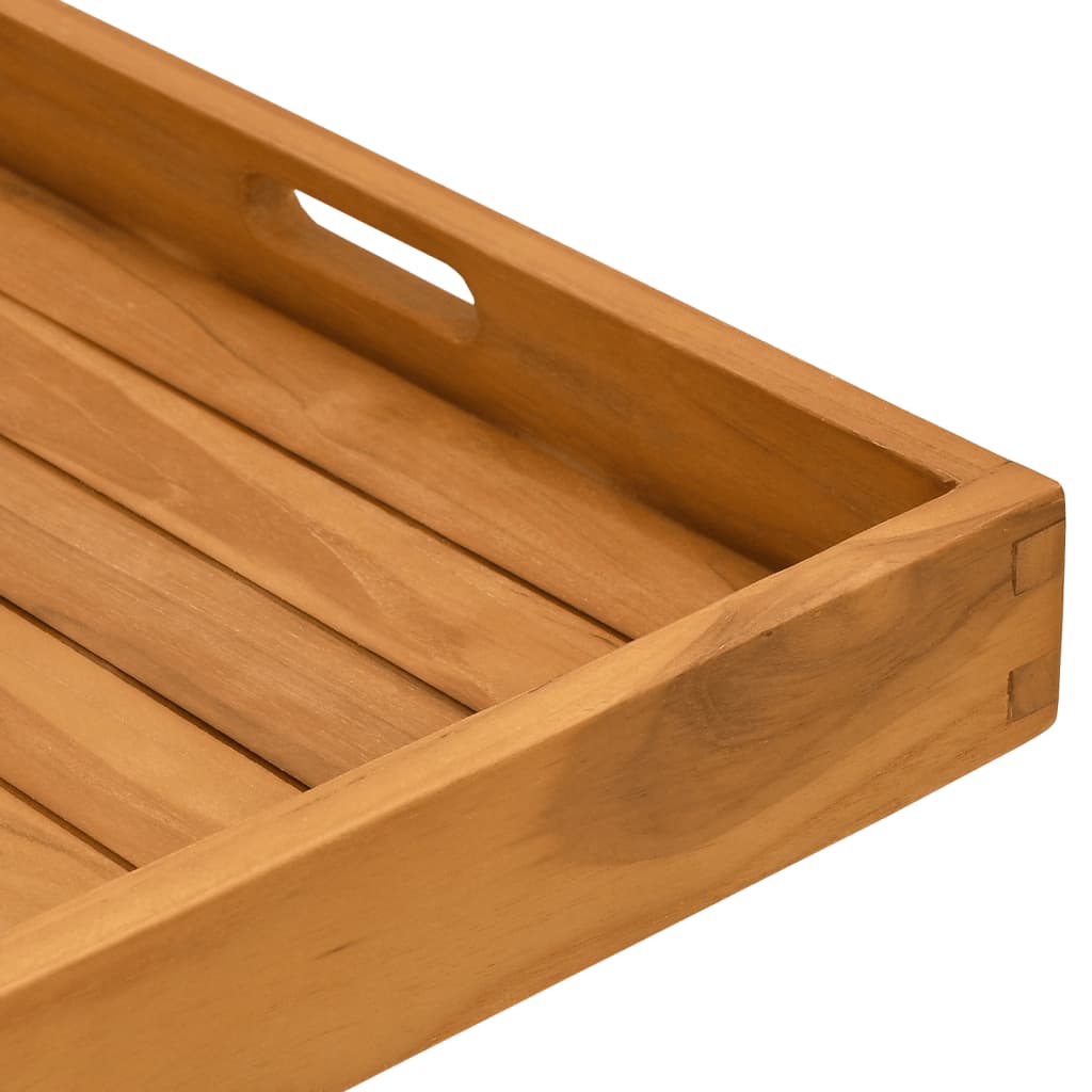 Serviertablett Massivholz Teak