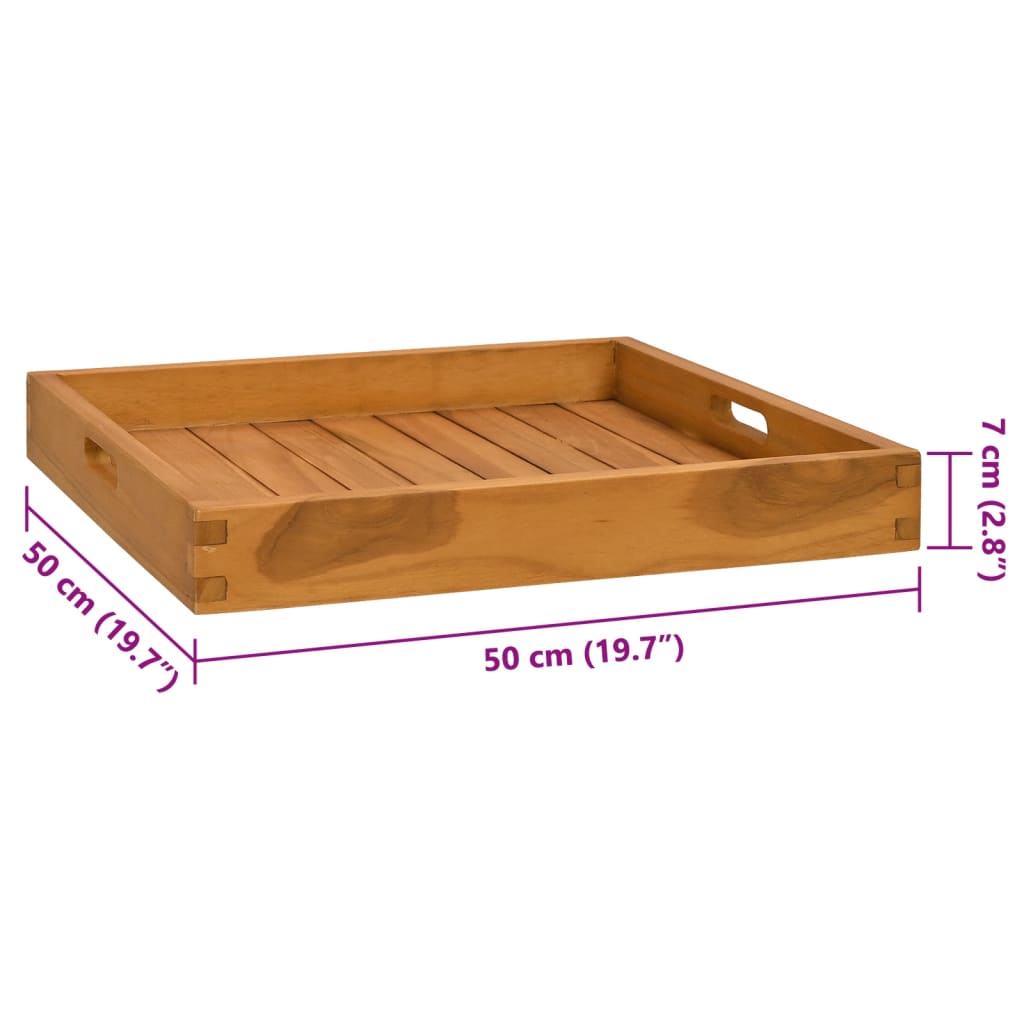 Serviertablett Massivholz Teak