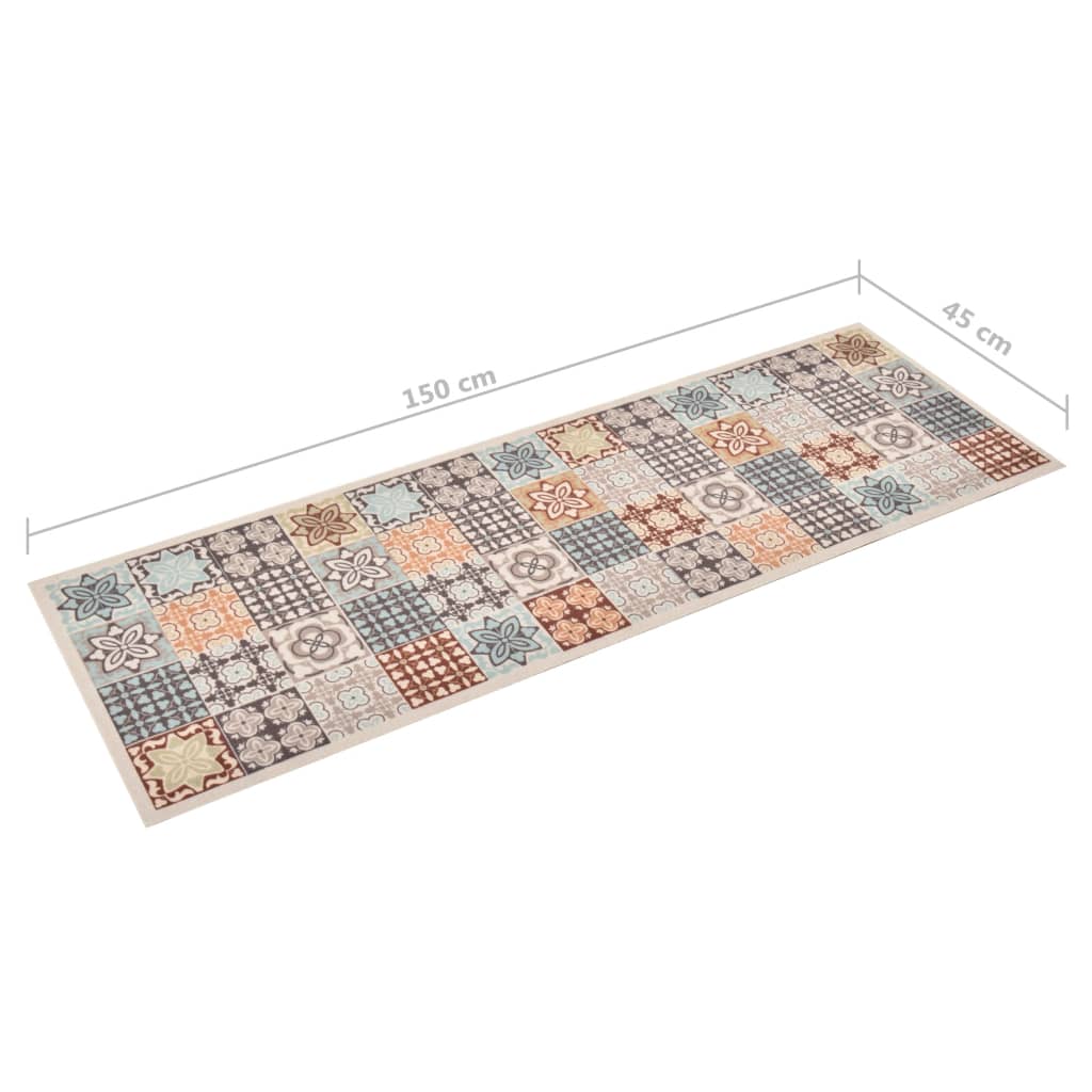 Küchenteppich Waschbar Mosaik Mehrfarbig Mosaikfarbe