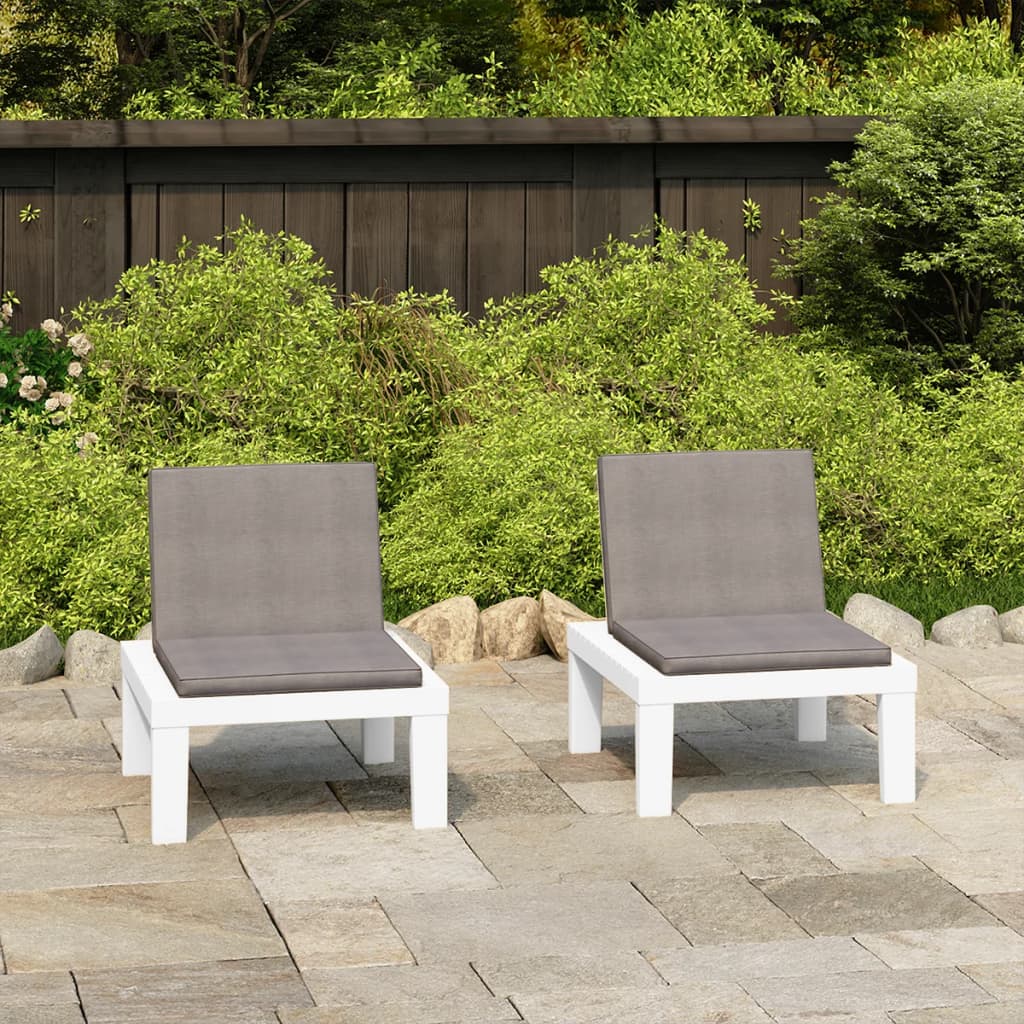 Garten-Lounge-Stuhl Mit Auflage Kunststoff