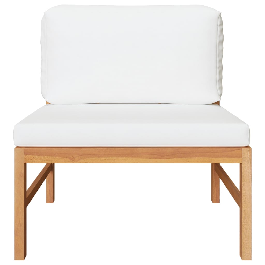 3-Tlg. Garten-Lounge-Set Mit Kissen Teakholz