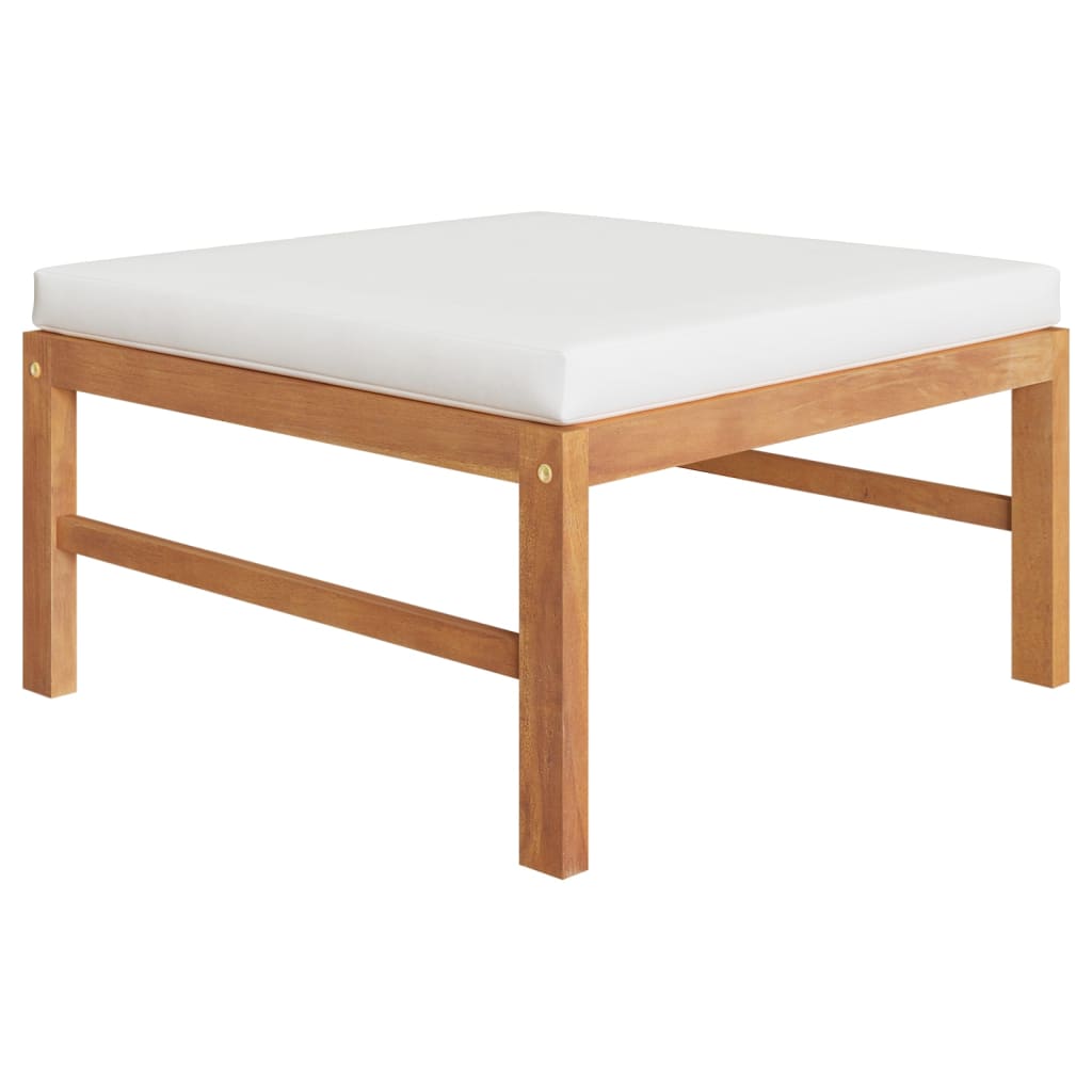 3-Tlg. Garten-Lounge-Set Mit Kissen Teakholz