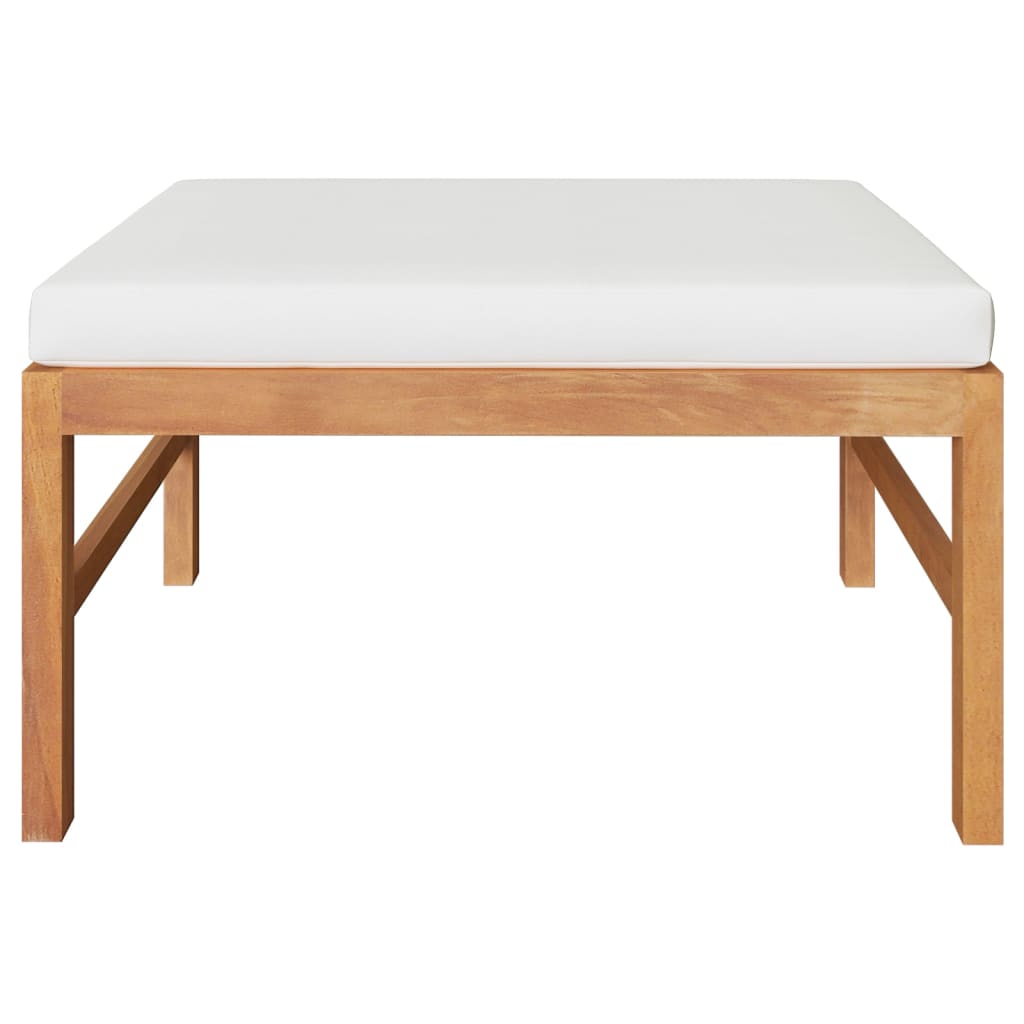 3-Tlg. Garten-Lounge-Set Mit Kissen Teakholz