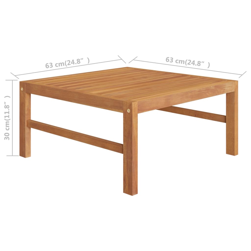 3-Tlg. Garten-Lounge-Set Mit Kissen Teakholz