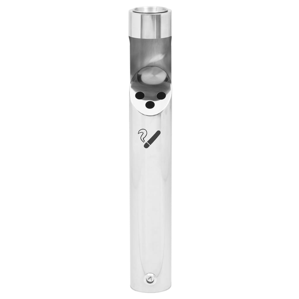 Wand-Aschenbecher Edelstahl Blau